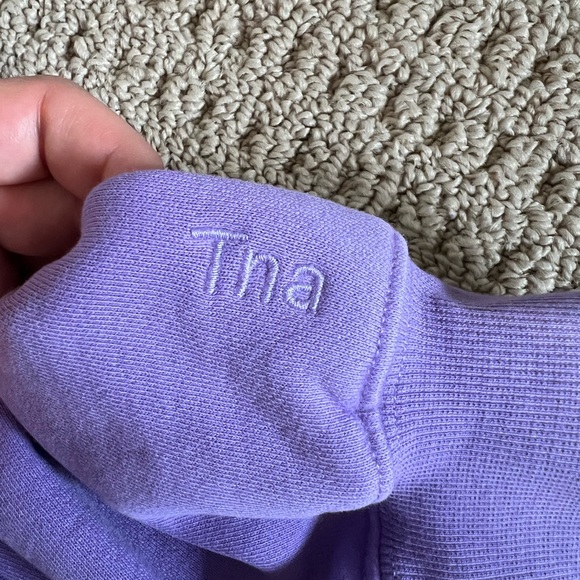 TNA boyfriend fit cozy fleece hoodie in pink and purple (for sale as a package) - Picture 5 of 5